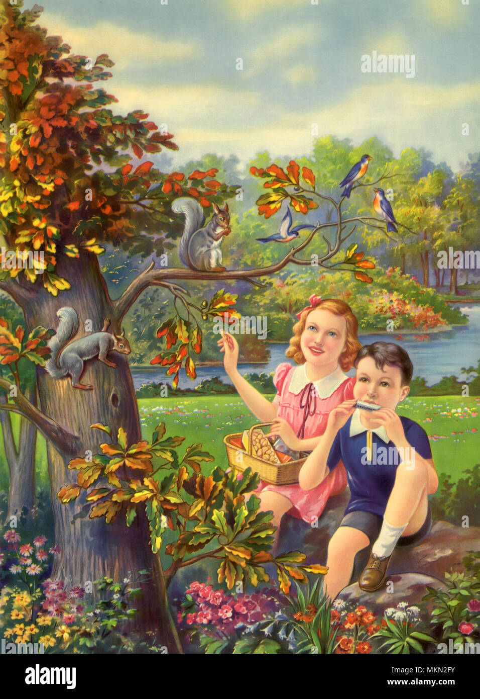 Herbst-Idylle Stockfoto