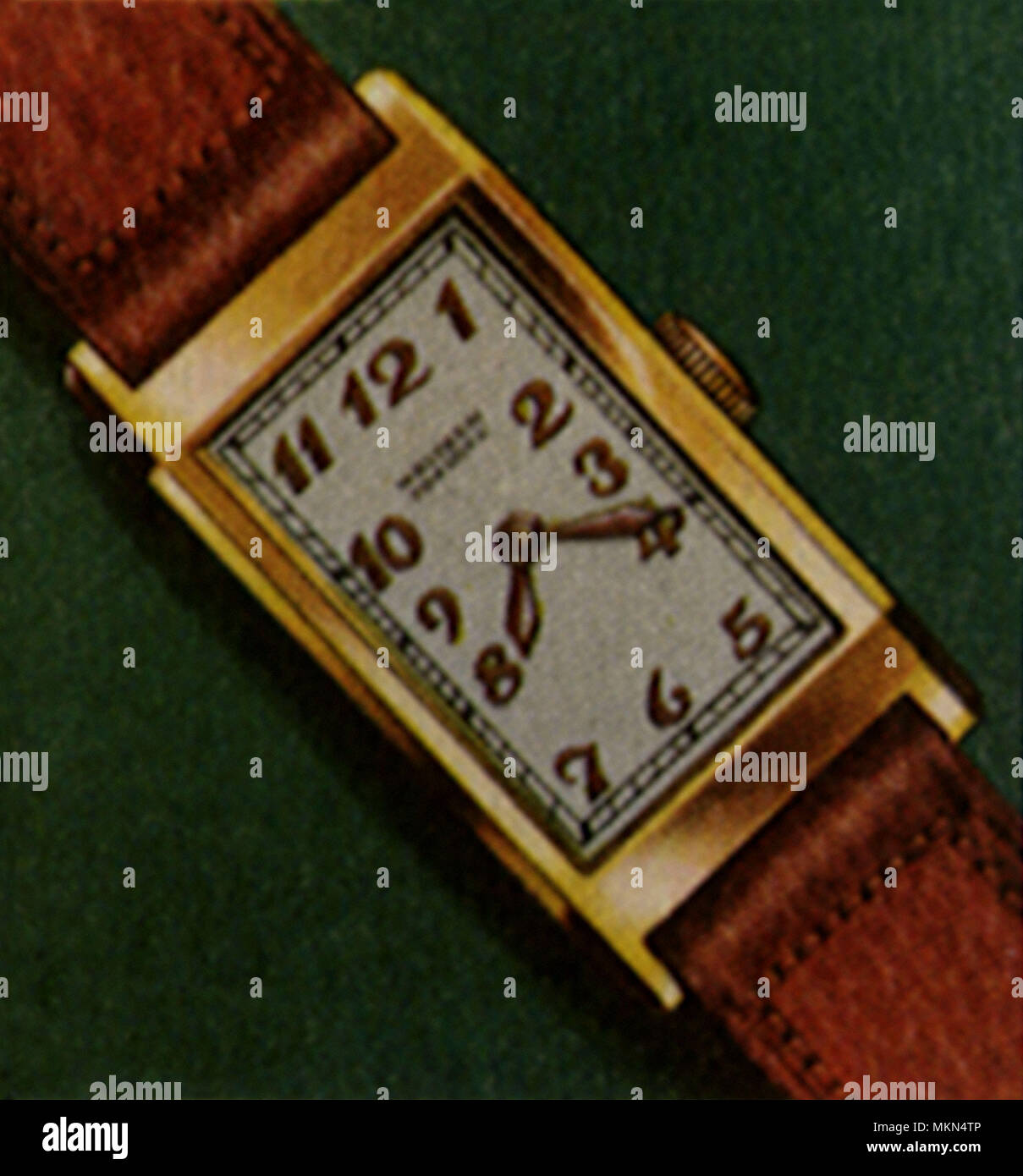 Rechteckige Armbanduhr Stockfoto