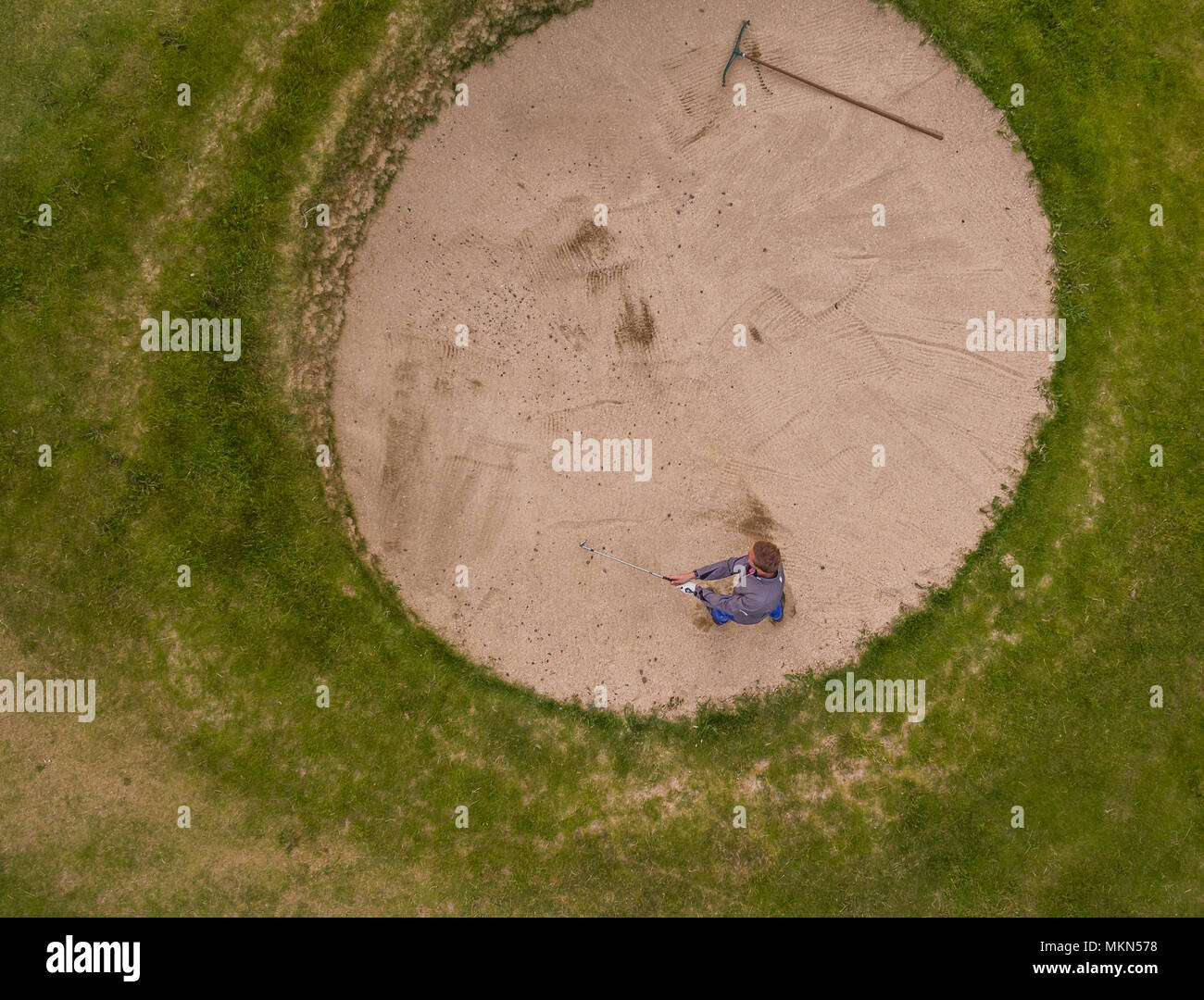 Golfplatz, Mosfellsbaer, Island Stockfoto
