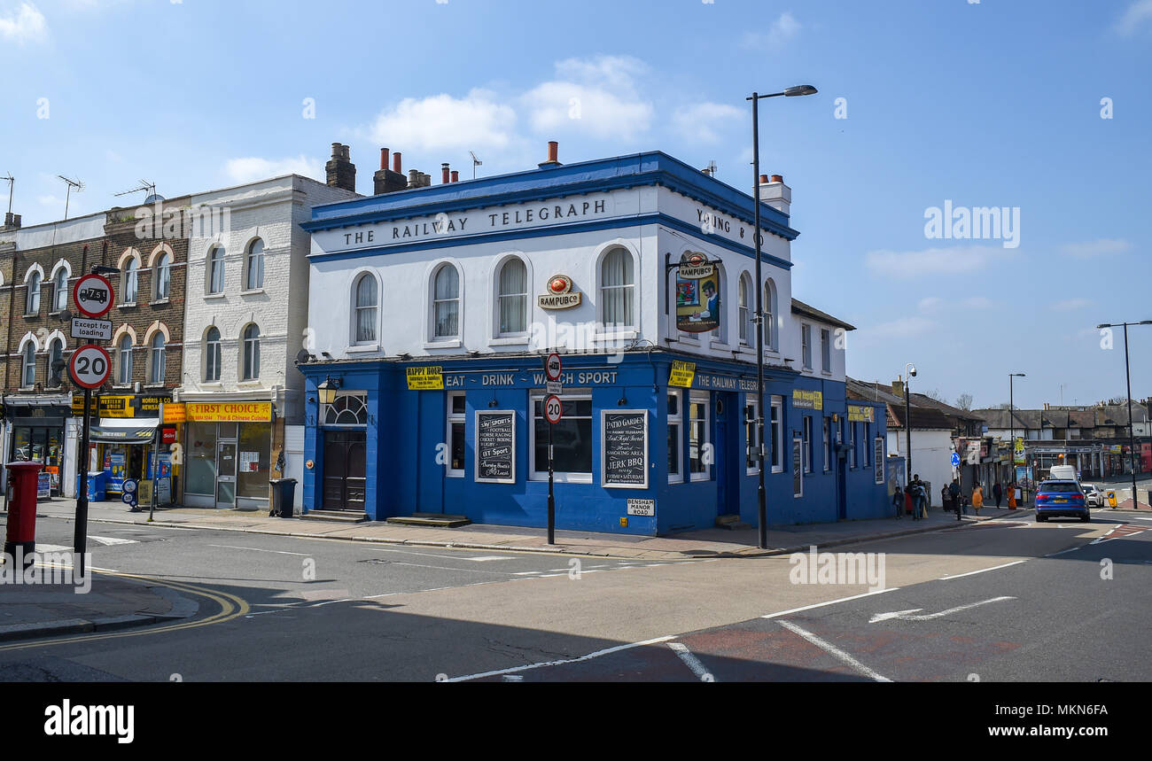 Thornton Heath Crystal Palace in London UK - der Fernschreiber pub Stockfoto