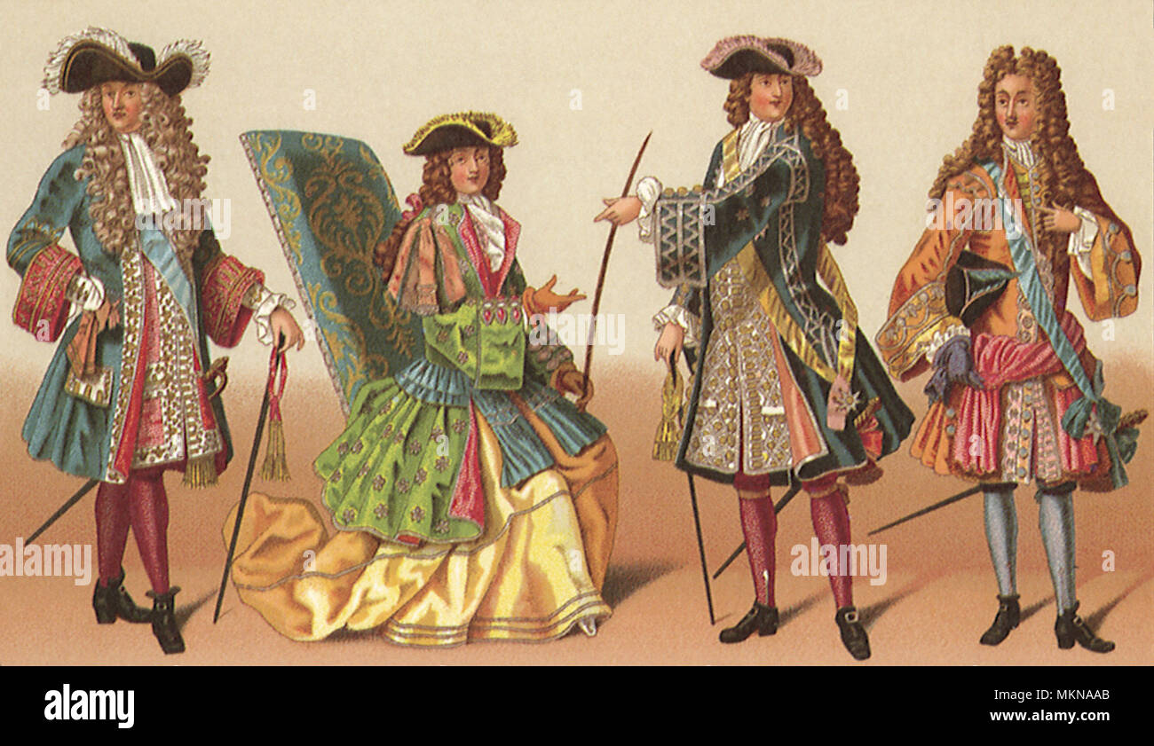 Französische Höflinge Stockfoto