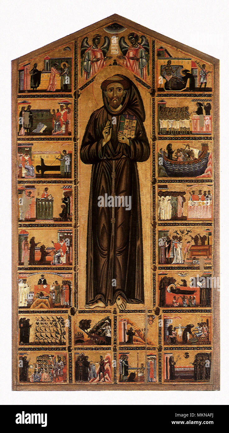 Das Leben des Heiligen Franz von Assisi Stockfoto