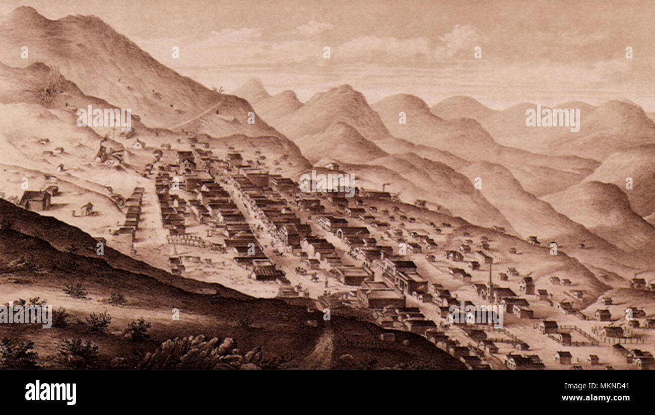 Virginia City, Nevada Gebiet 1861 Stockfoto