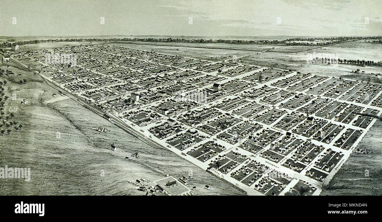 Oklahoma City, indische Hoheitsgebiet 1890 Stockfoto