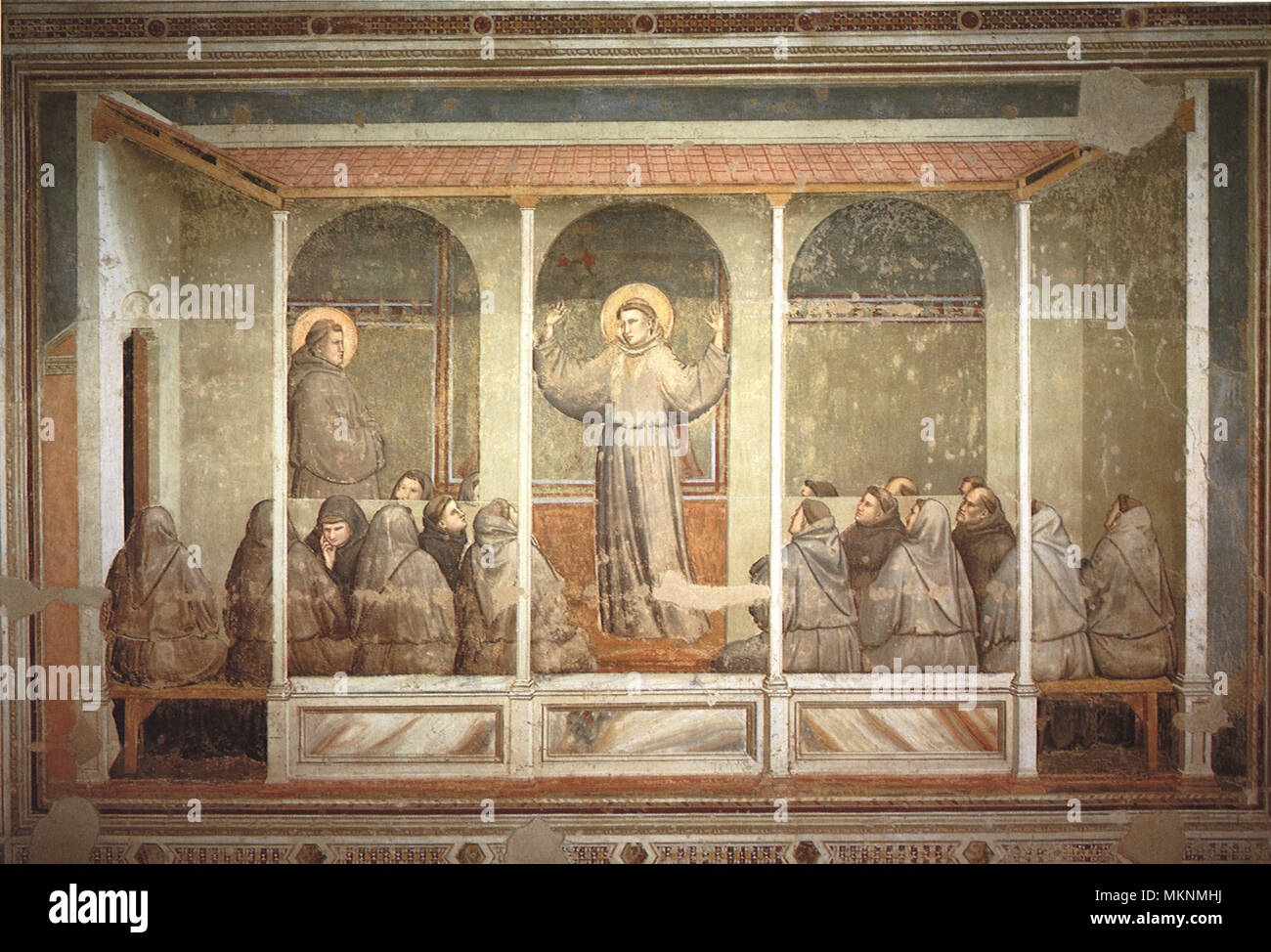 St. Franziskus und seine Brüder Stockfoto