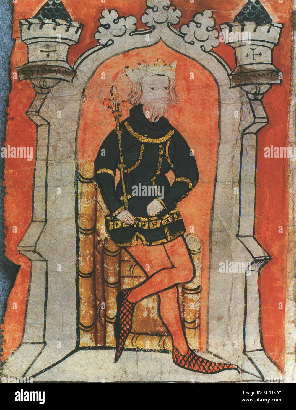 König im Schloss Tür 1399 Stockfoto
