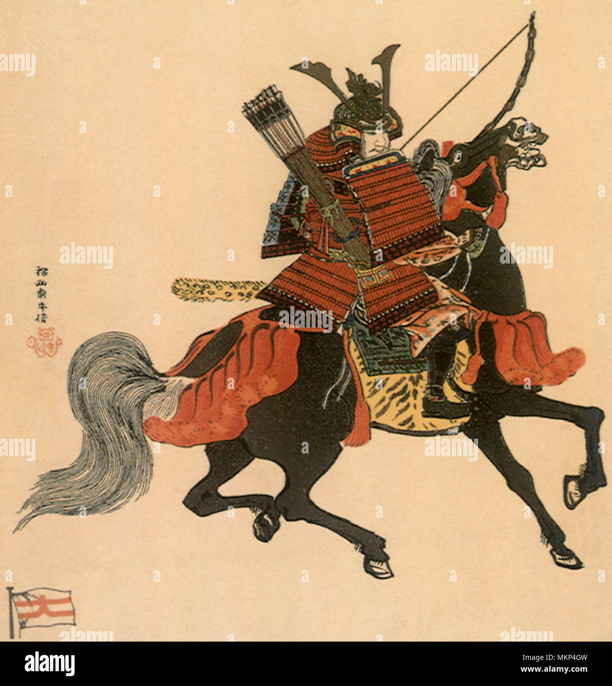 Samurai Warrior 1350 Stockfoto