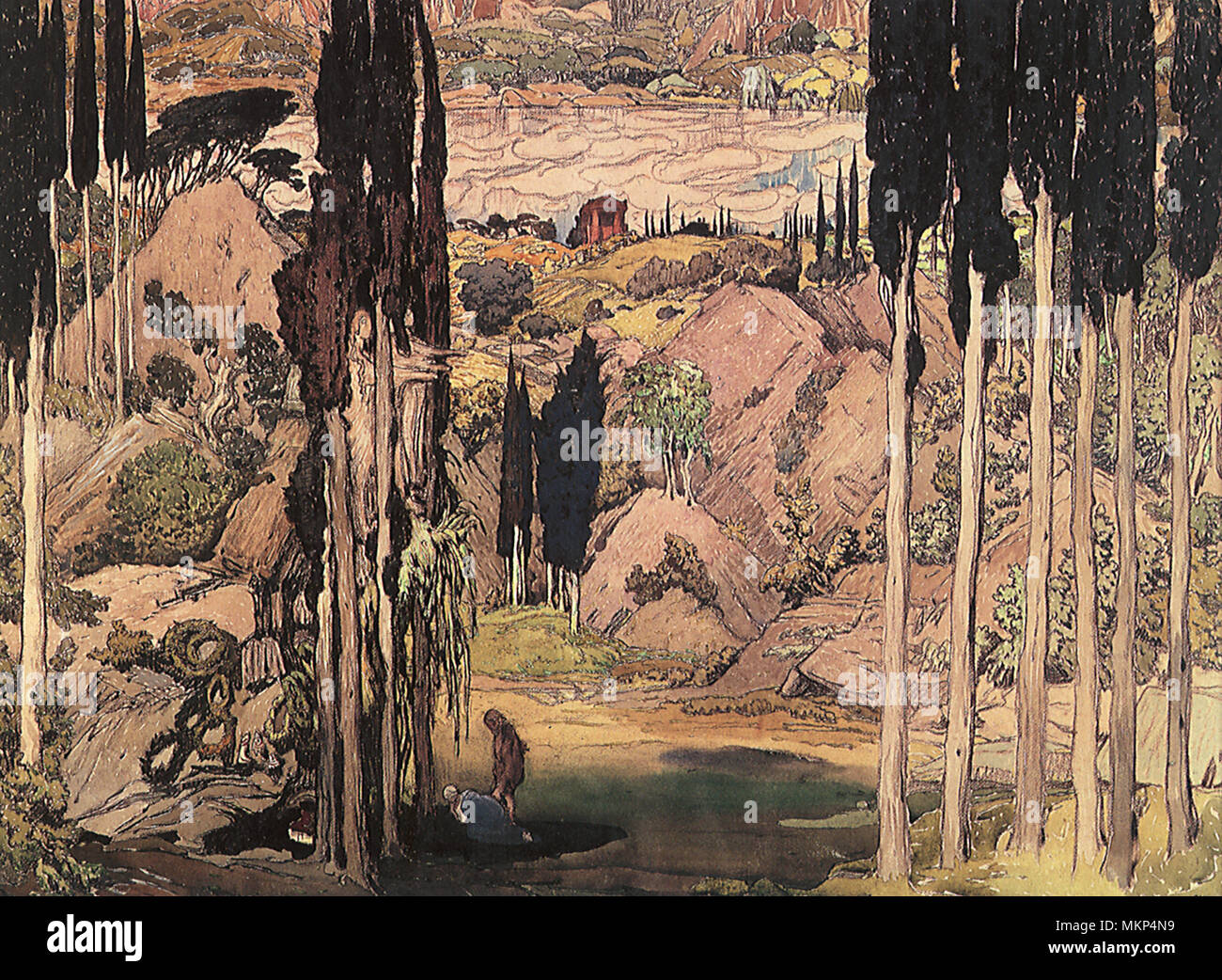 Set Design für 'Daphnis und Chloë" Stockfoto