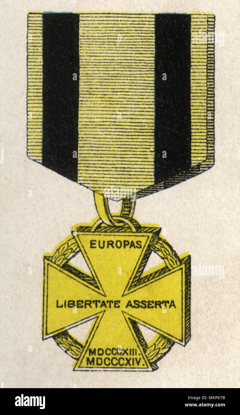 Schwarz und Gold Medaille Stockfoto