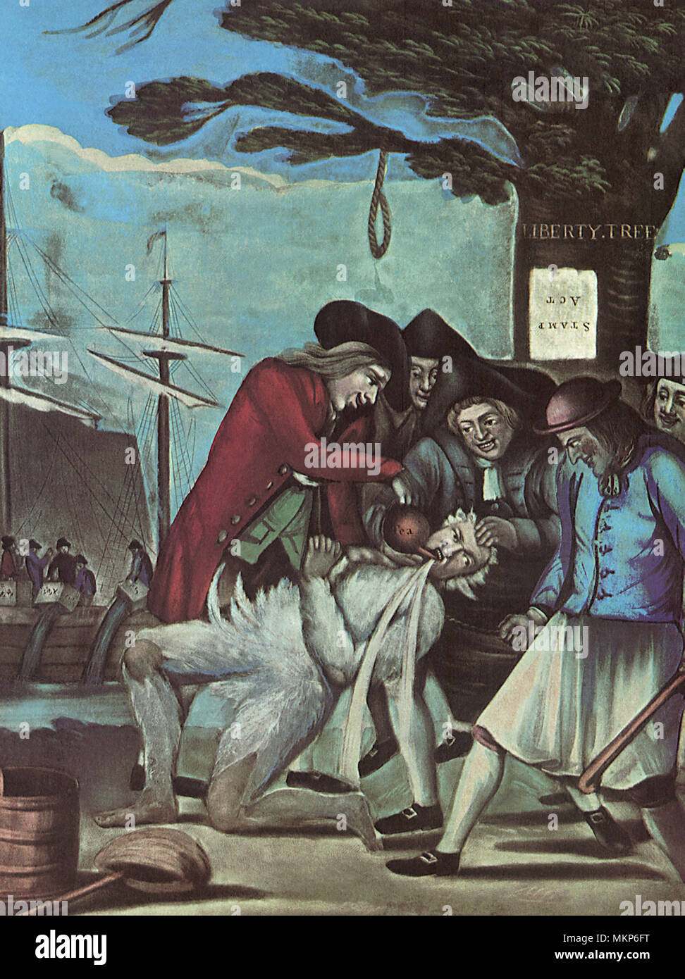 Boston Tea Party 1773 Stockfoto