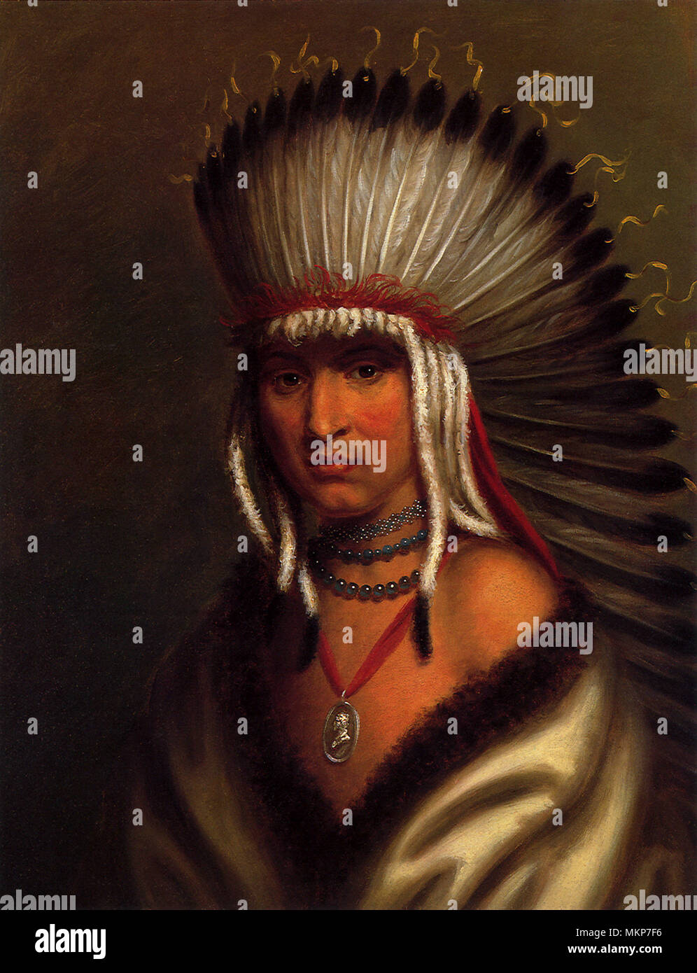 Petalesharro (großzügige Chief), Pawnee 1822 Stockfoto