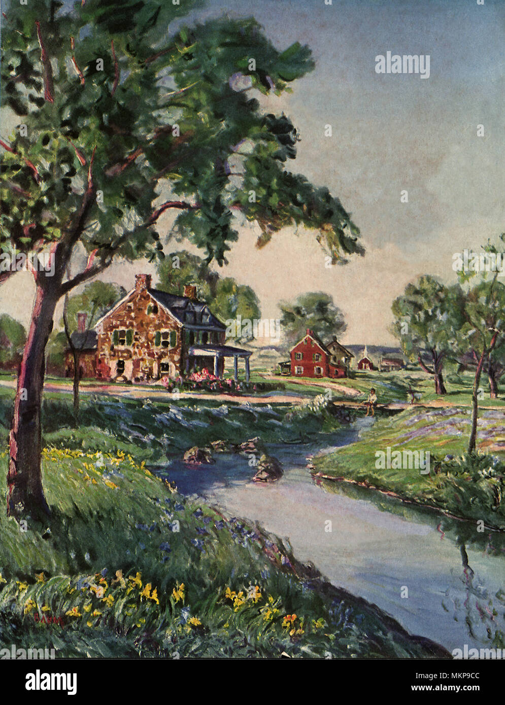 Häuser auf dem Land Stockfoto