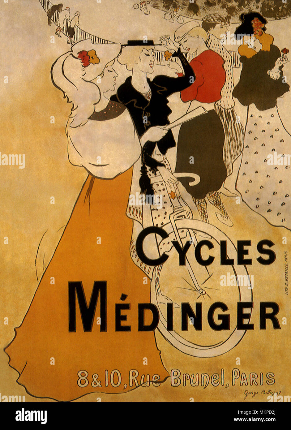 Plakat für Zyklen Medinger Stockfoto