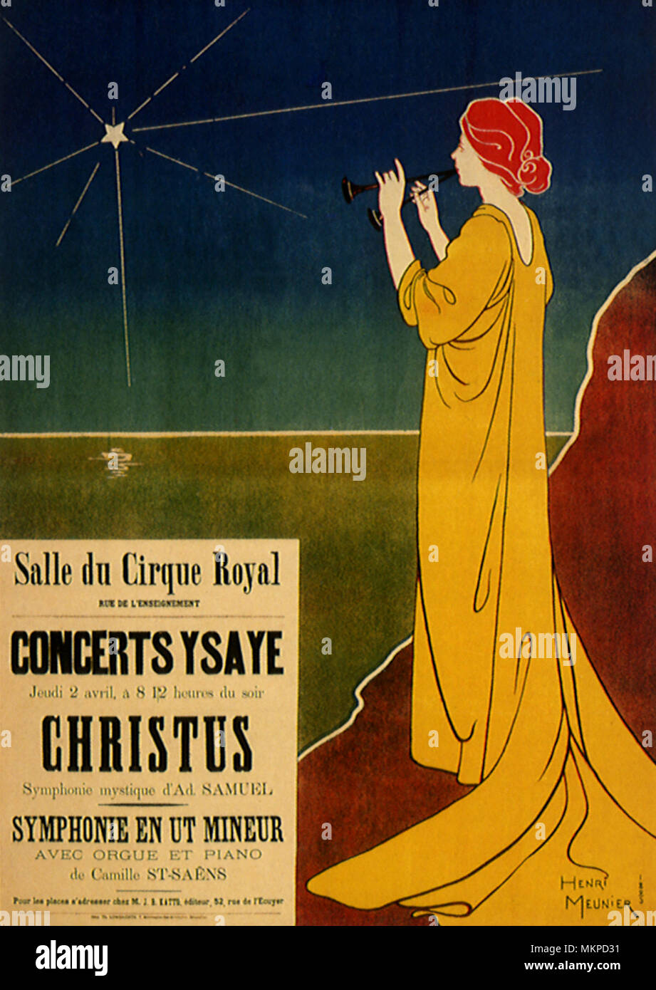 Plakat für Konzerte Ysaye Stockfoto