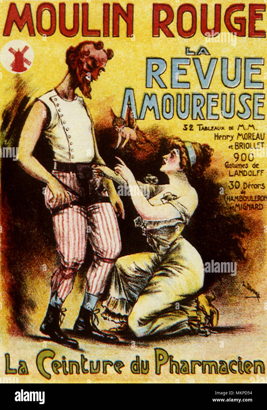 Plakat für Le Revue Amoureuse Stockfoto