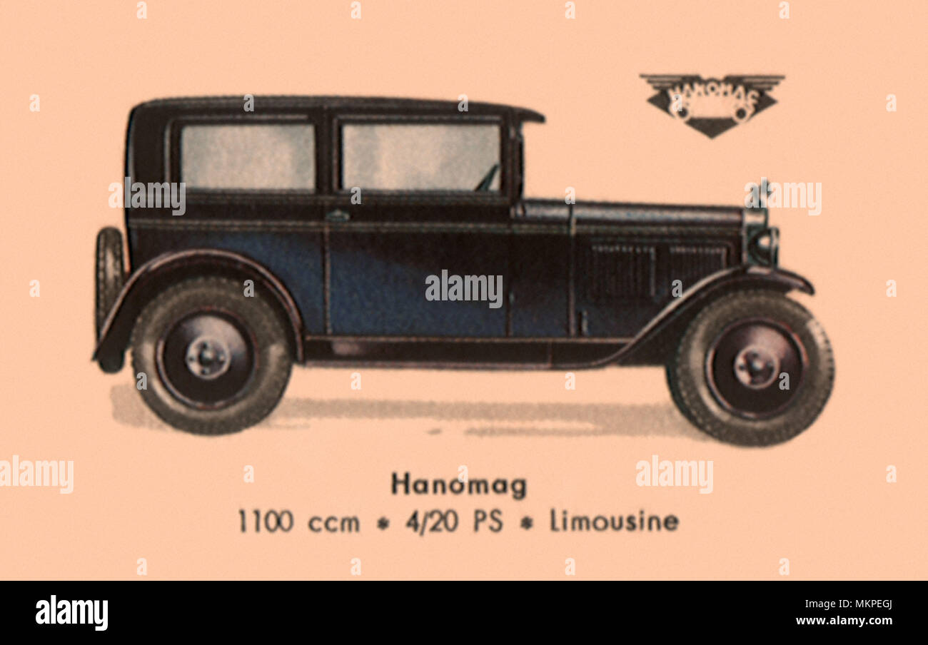 1928 Hannover Hanomag 1100 ccm Limousine Stockfoto