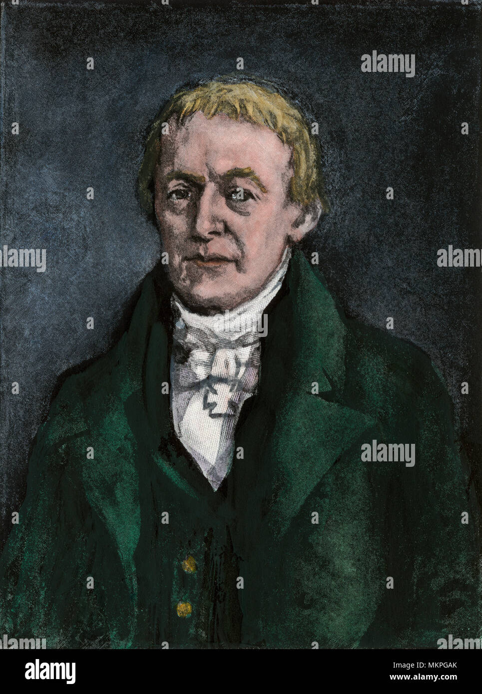 Jean-Baptiste de Lamarck, französischer Naturforscher. Handcolorierte halftone einer Abbildung Stockfoto