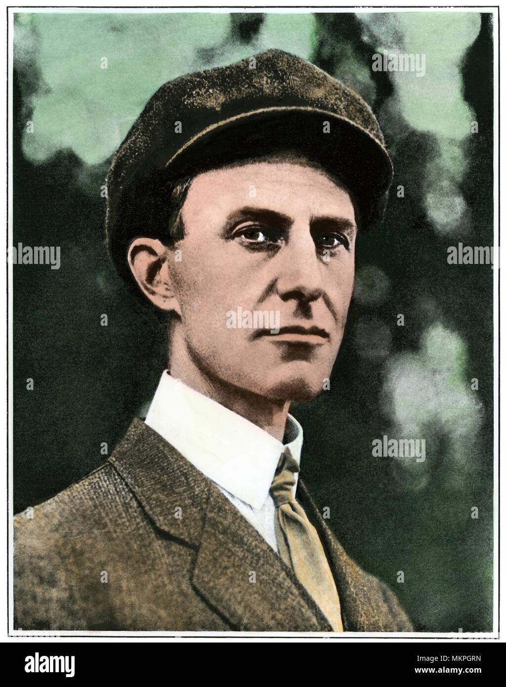 Wilbur Wright. Hand - farbige Raster eines Fotos Stockfoto