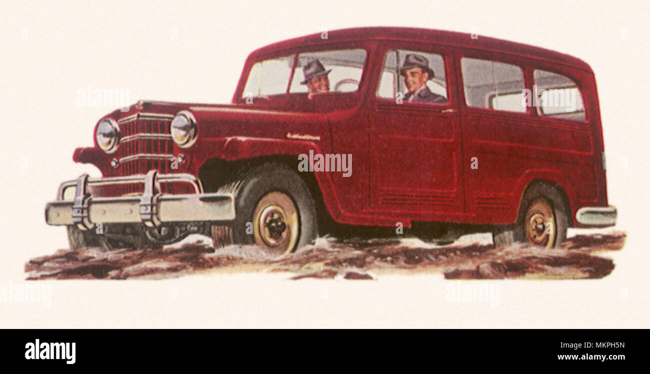 1952 Willys-Overland Kombi Stockfoto