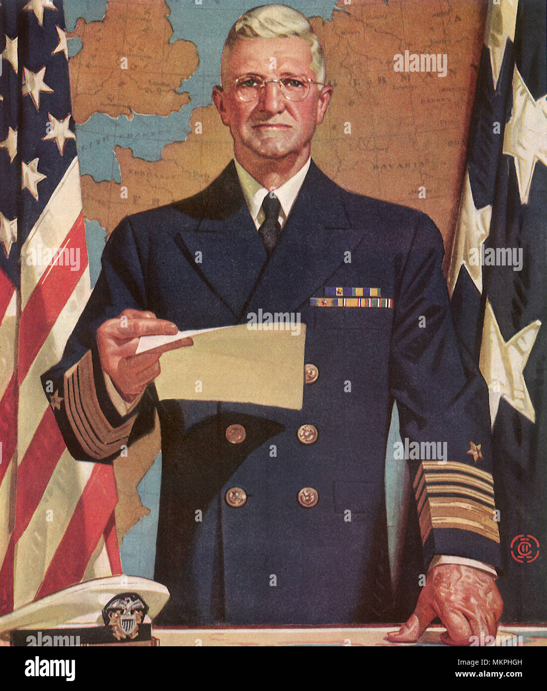 Admiral Stark, Leiter der Marineoperationen Stockfoto