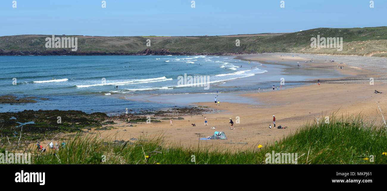 Süßwasser-West Strand bei Flut, Pembroke, Wales Stockfoto