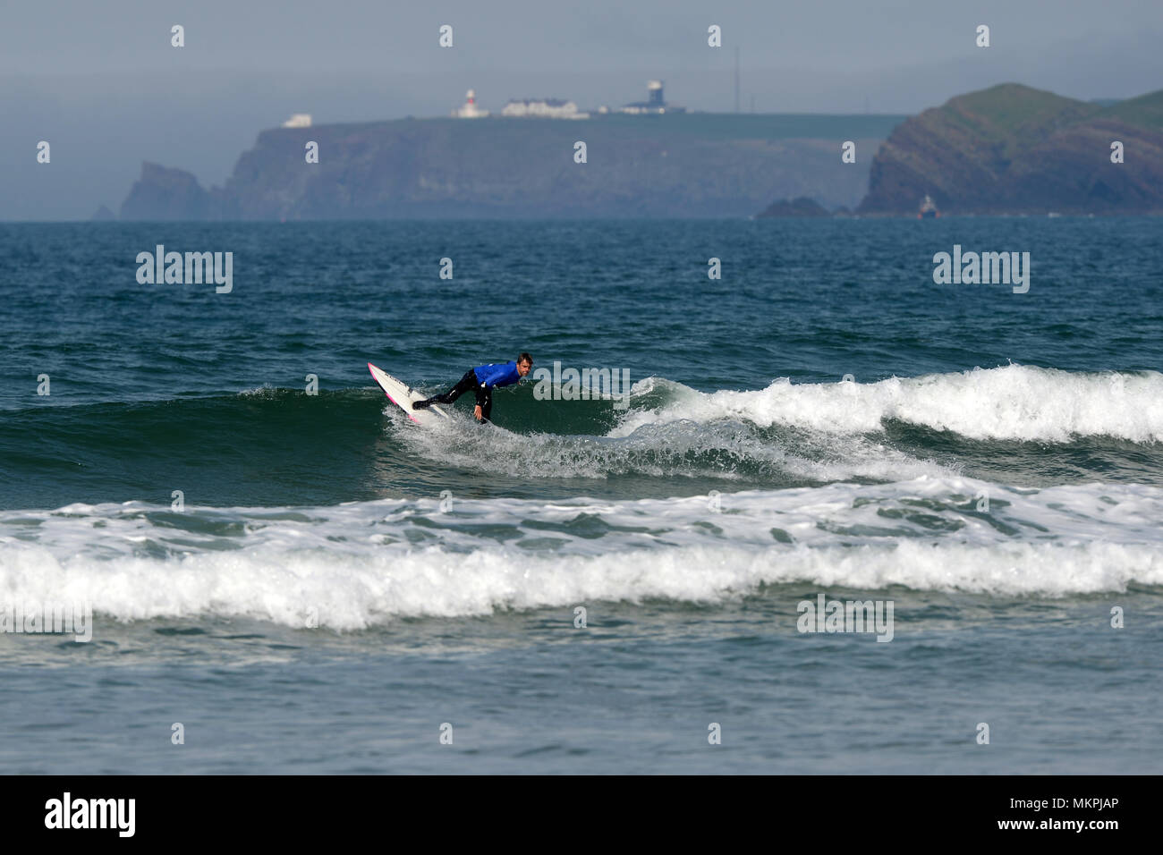 Welsh National surfen Meisterschaften 2018 Süßwasser-West, Pembroke Stockfoto