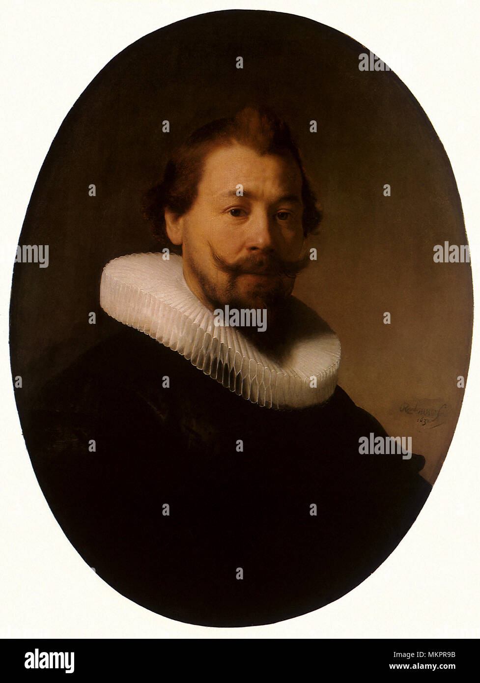 Porträt eines Mannes mit einem Spitzbart Stockfoto