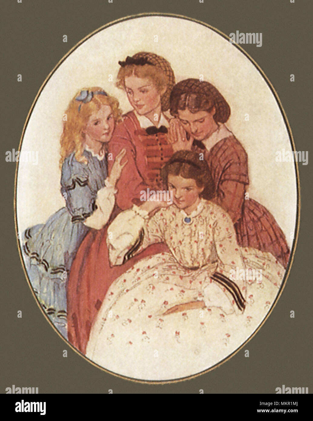 Vier Schwestern in Fancy Dress Stockfoto