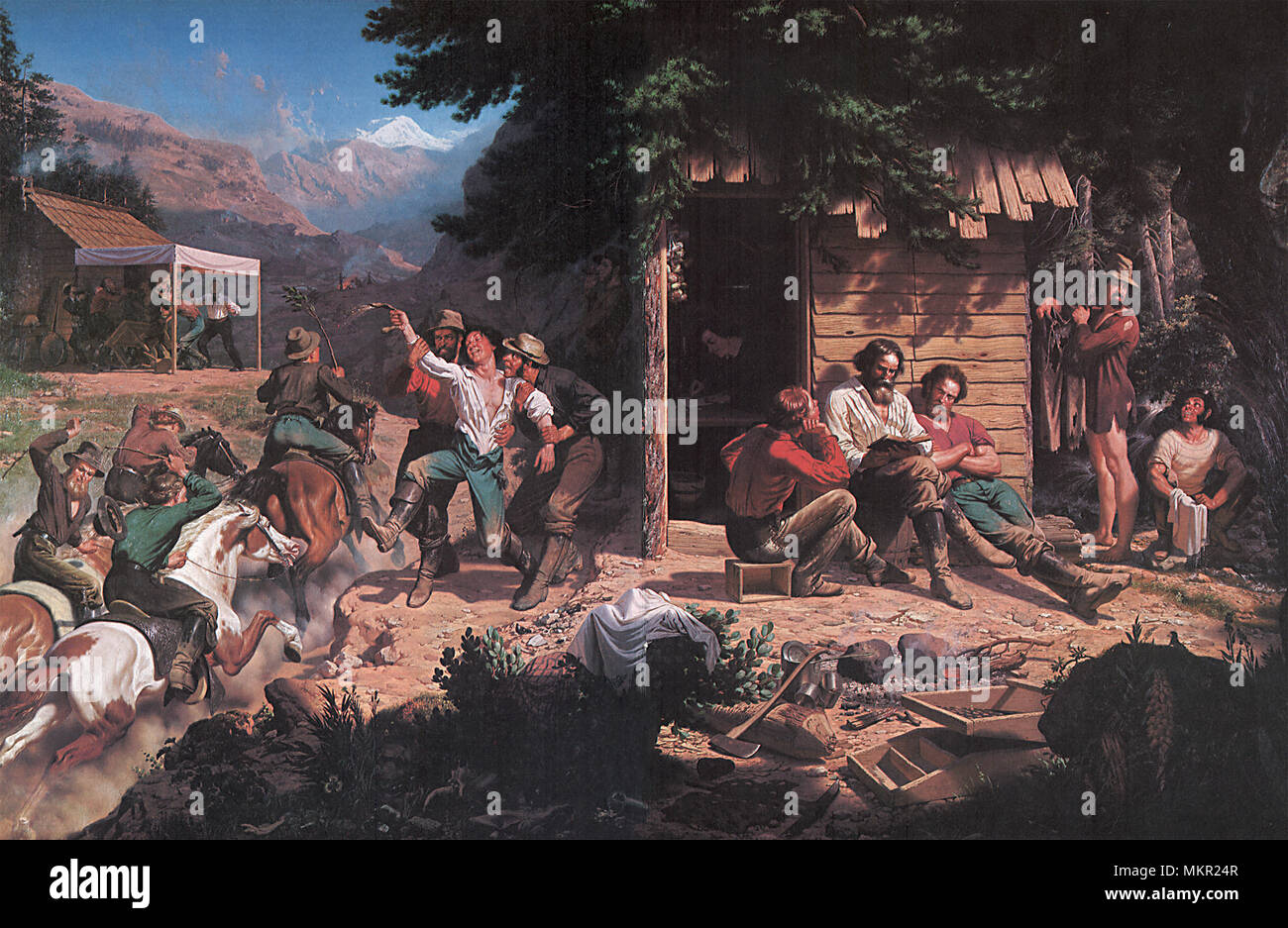 Old West Mining Szene Stockfoto