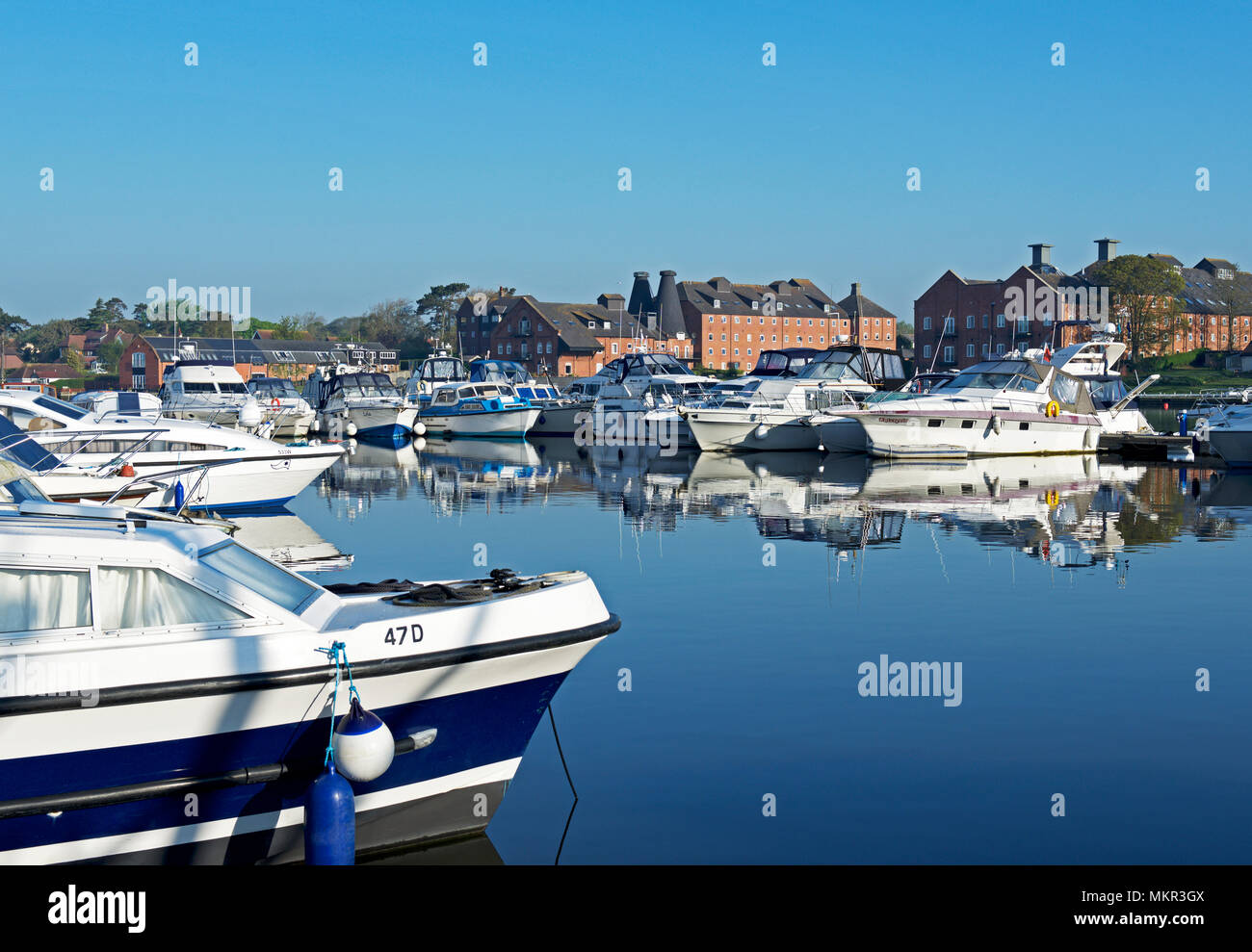 Oulton Broad, in der Nähe von Lowestoft, Norfolk Broads, Norfolk, England Großbritannien Stockfoto