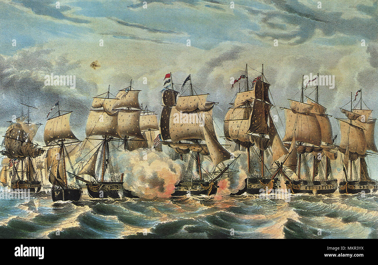 Perry's Sieg am Erie See, kämpfte Sept. 10 Th, 1813 Stockfoto