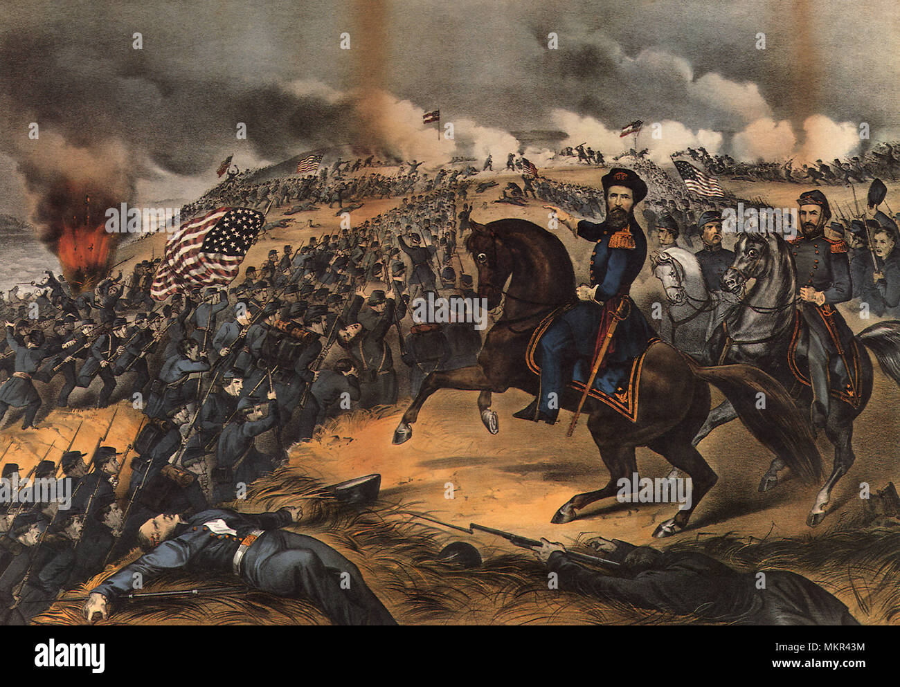 Die Erstürmung von Fort Donelson, Tennessee, Feb 15th, 1862 Stockfoto
