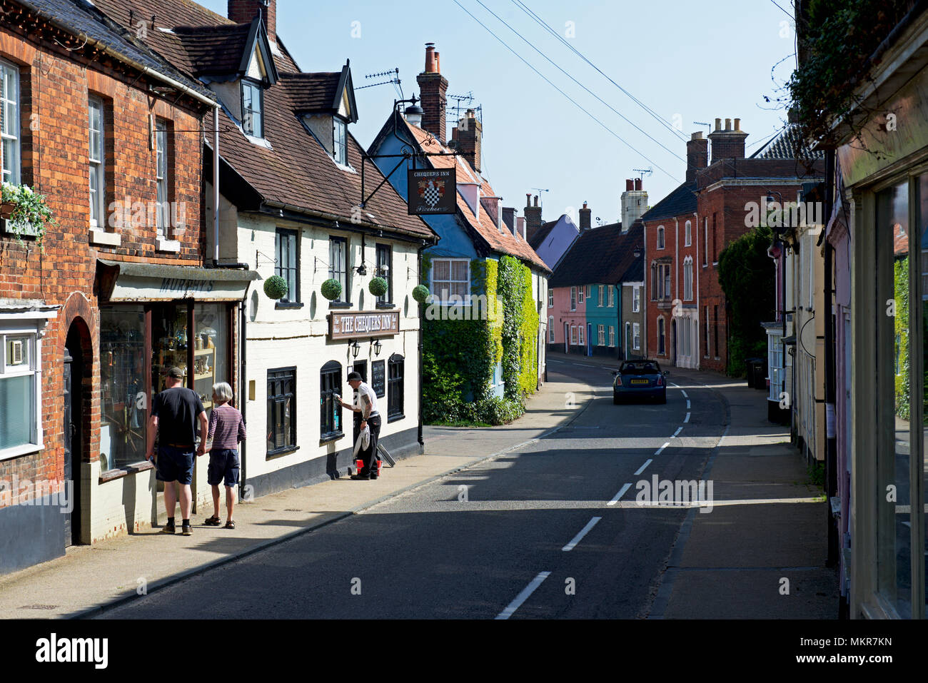 Straße in Bungay, Norfolk, England Großbritannien Stockfoto
