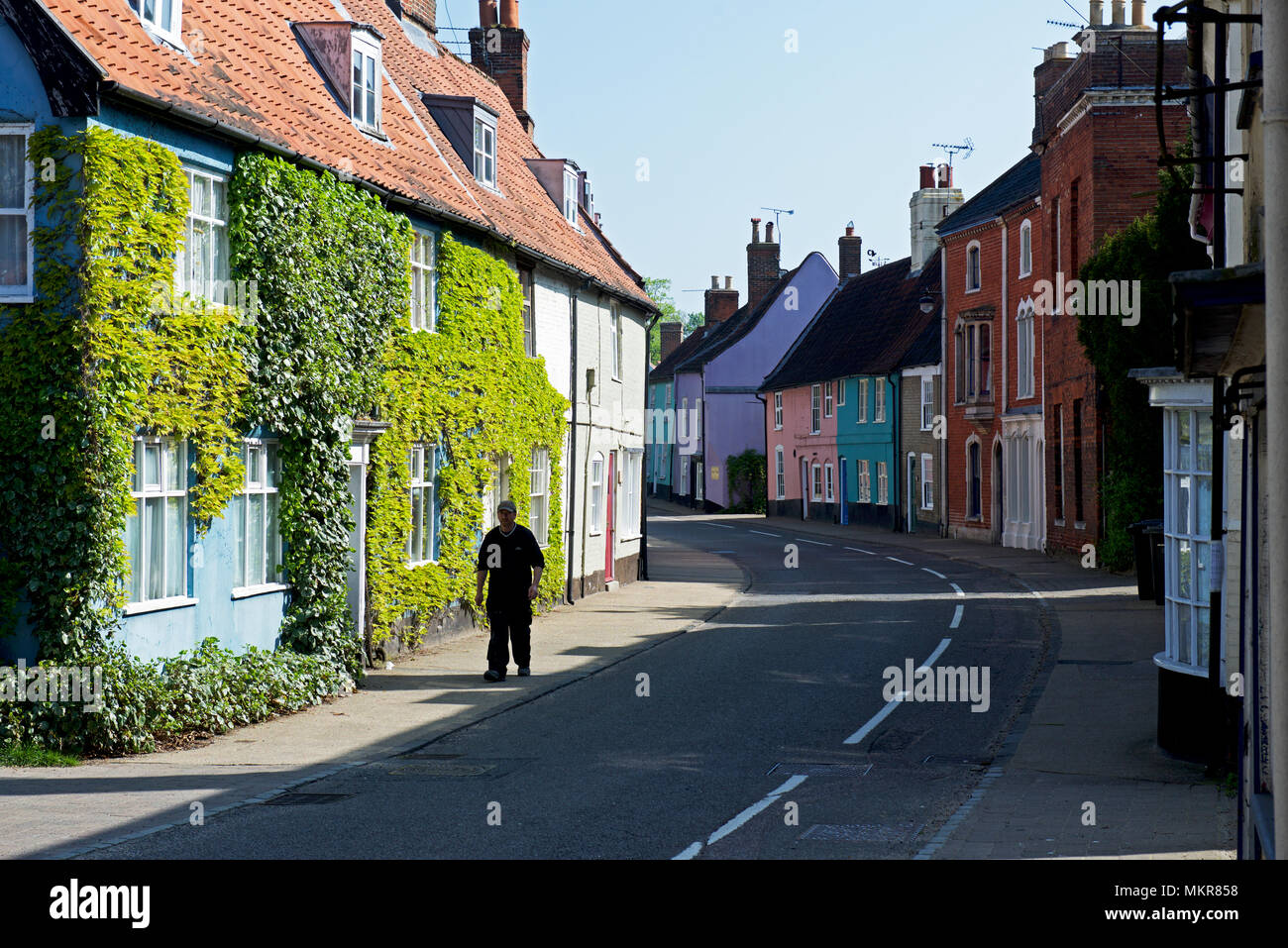 Straße in Bungay, Norfolk, England Großbritannien Stockfoto