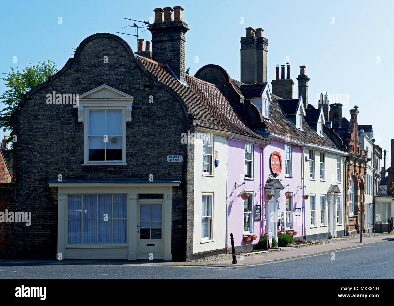 Straße in Bungay, Norfolk, England Großbritannien Stockfoto