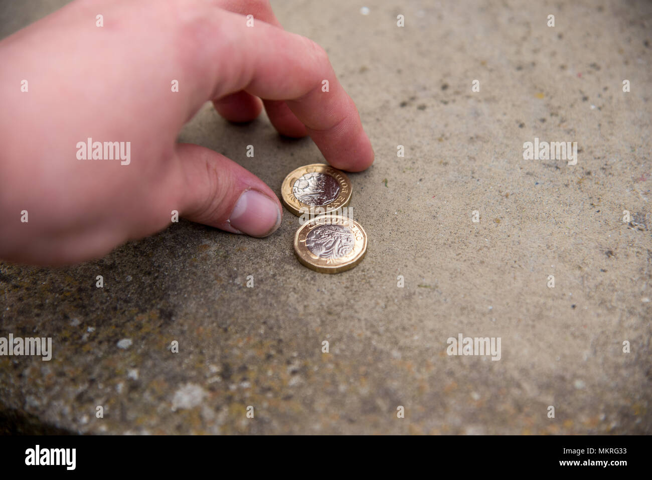 Abholung Geld Stockfoto