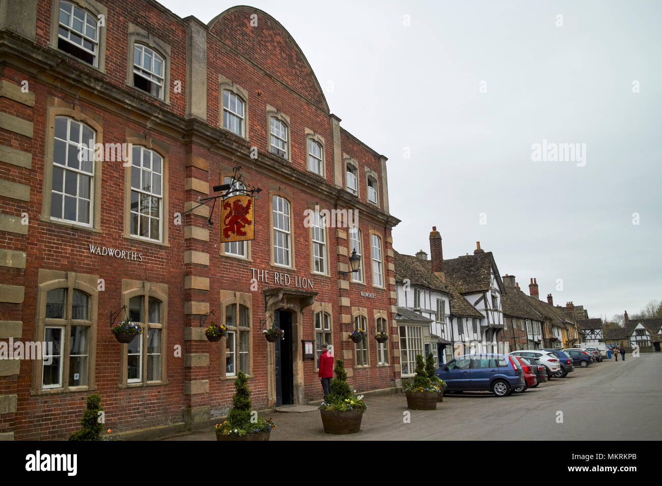 The Red Lion Inn Lacock Dorf wiltshire England Großbritannien Stockfoto