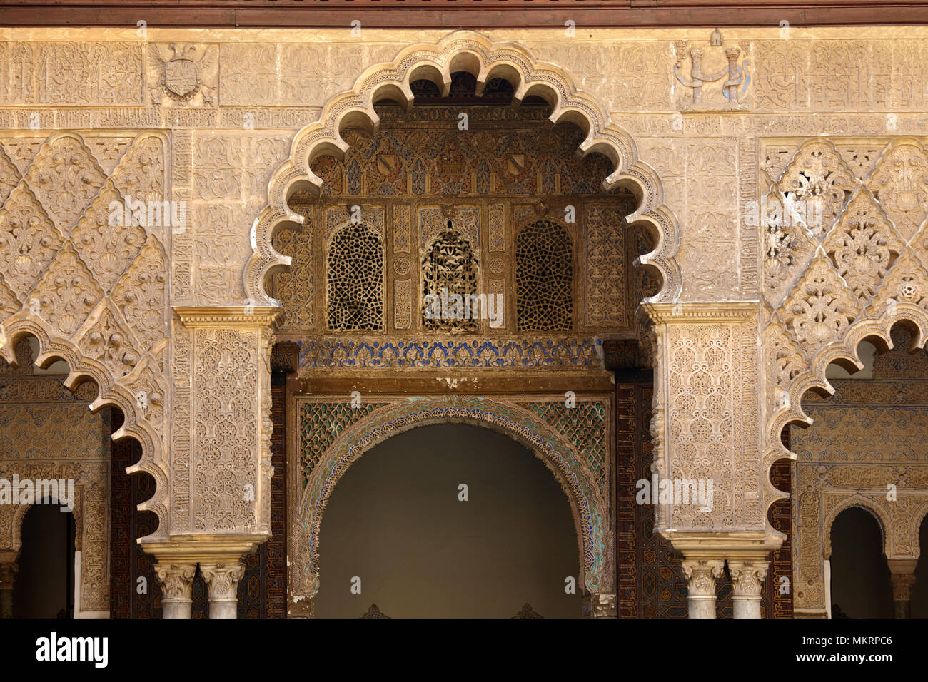 Alcázar von Sevilla, Andalusien, Spanien Stockfoto