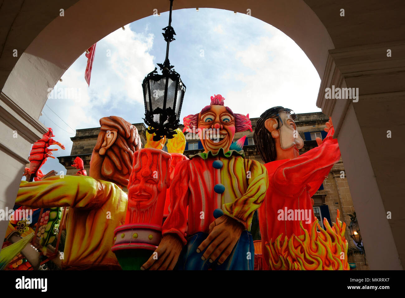 Karneval float, Karneval, Februar 2018 in Valletta, Malta, Europa Stockfoto