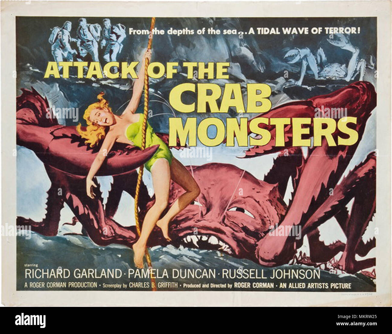 Attack of the Crab monsters Vintage Poster Stockfoto
