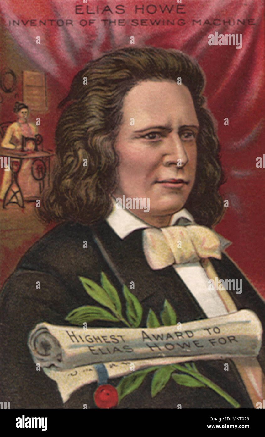 Elias Howe Erfinder Der Nähmaschine Stockfotografie - Alamy