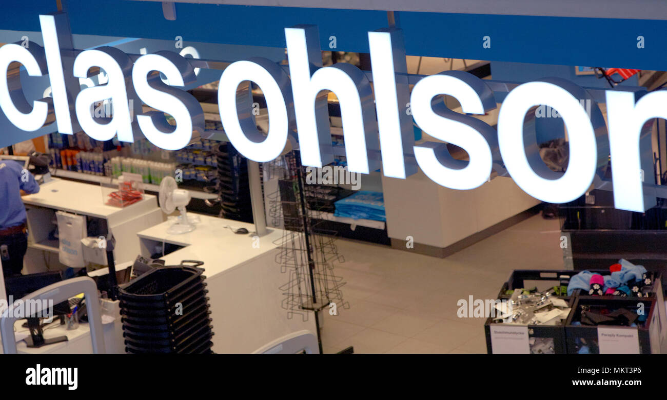 Clas Ohlson shop, Södertälje. Stockfoto