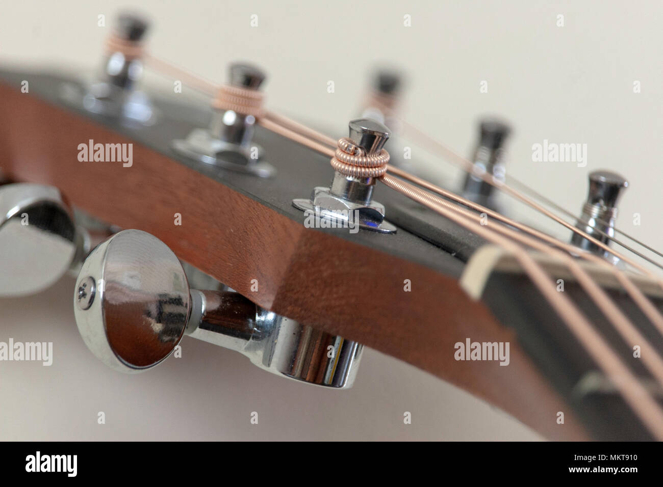 Musikinstrument - Gitarre Kopf Stockfoto