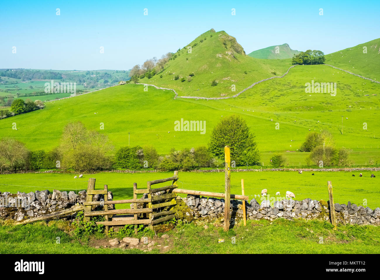 Parkhaus Hügel aus der Weg von der Earl Sterndale im Peak District National Park, Großbritannien Stockfoto