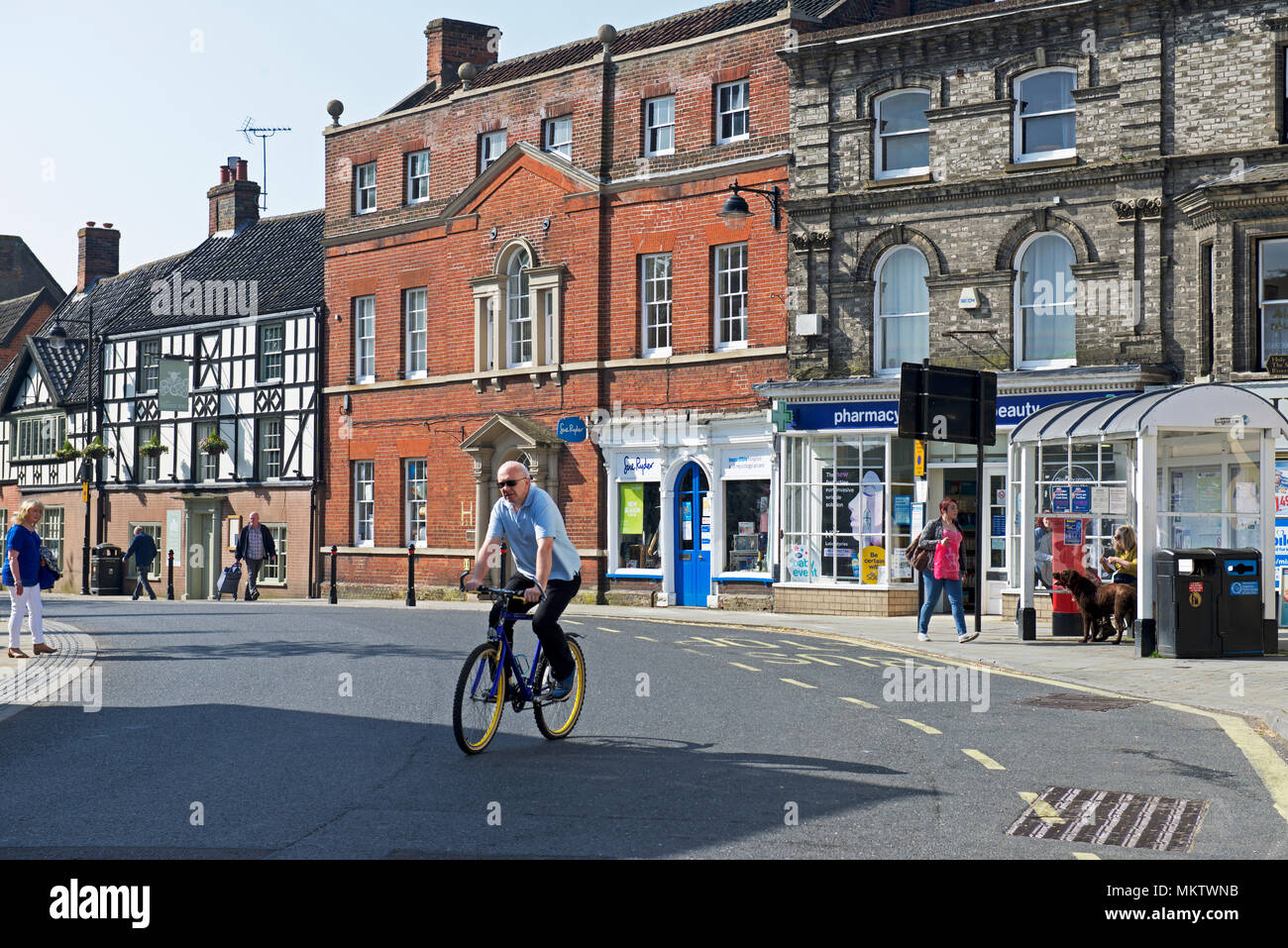Straße in Bungay, Norfolk, England Großbritannien Stockfoto