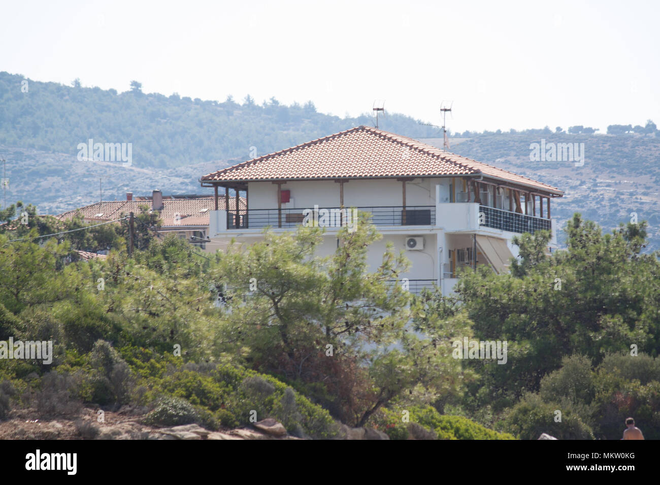 Hotel auf der Insel Thassos Potos Stockfoto