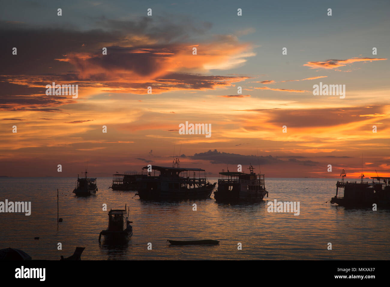 Sonnenuntergang, Koh Tao, Thailand Stockfoto