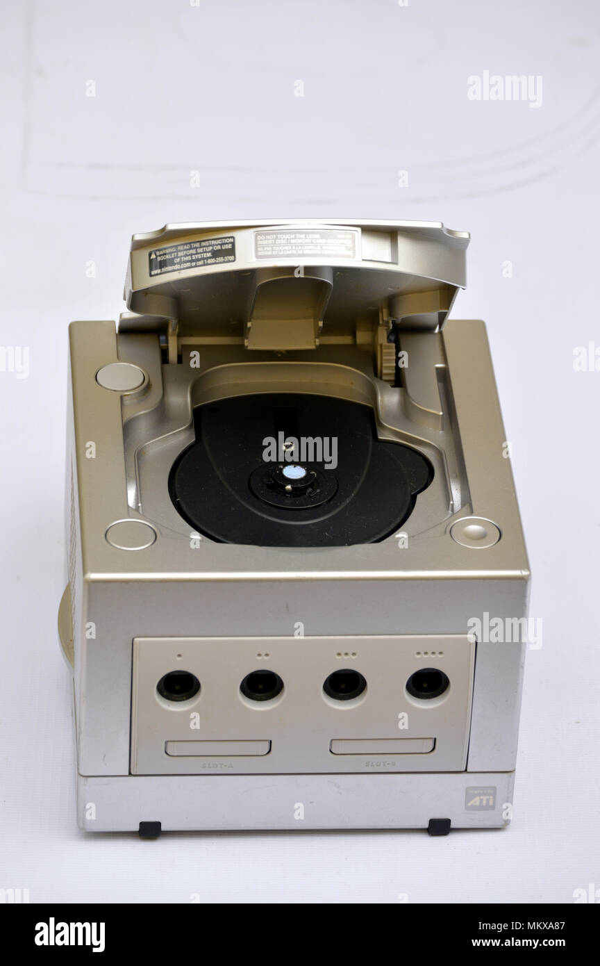 Nintendo Gamecube Konsole (GCN), Platinum Version Stockfoto