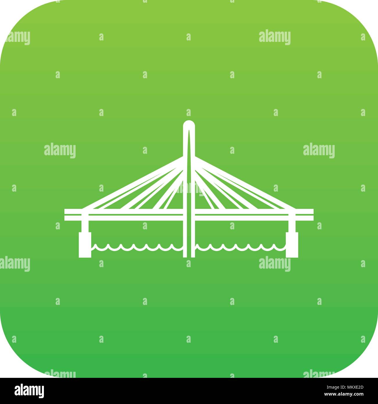 Viadukt von Millau bridge Symbol grün Vektor Stock Vektor