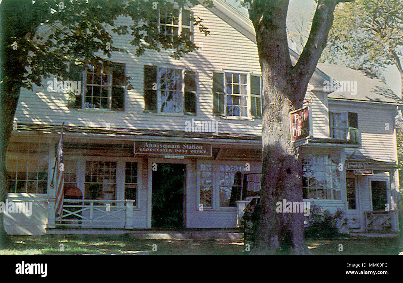 Annisquam Post. Annisquam. 1950 Stockfoto